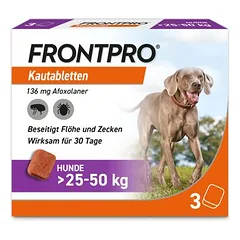 Frontpro Kautablette gegen Zecken und Flöhe, für Hunde >25 bis 50 kg