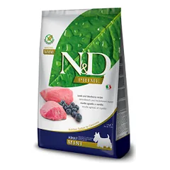 FARMINA N&D PRIME - DOG Dry Lamb&Blueberry ADULT MINI 800 g