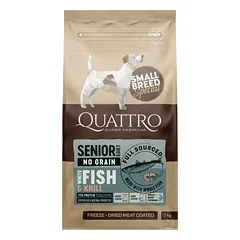 Quattro SB senjorų/dietinis pašaras su balta žuvimis ir kriliu, 7kg