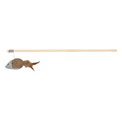 Trixie Playing Rod Mouse With Feathers žaislas-meškerė katei su pele ir plunksnomis, 50 cm