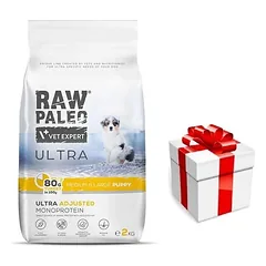Vet Expert RAW PALEO TURKEY PUPPY LARGE 2KG + Staigmena ŠUNIUI