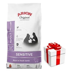 ARION Original Sensitive Adult Medium 12kg + Staigmena ŠUNIUI