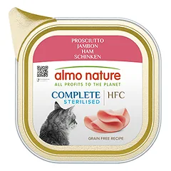 Almo Nature HFC Complete Sterilized Cat kumpio drėgnas maistas sterilizuotoms katėms, 85 g