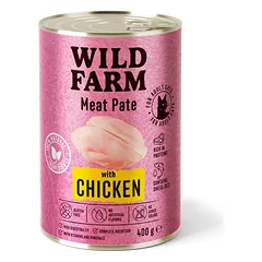 WILD FARM Paštetas su vištiena 400g - maistas katėms be glitimo
