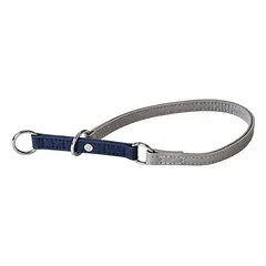 Das Lederband Zughalsband mit Stop Amsterdam Navy/Grey
