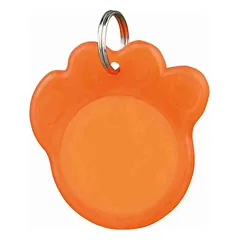 Pakabukas, atspind. šviesą, 3.5 cm, oranžinis fosforescuojantis su adreso lauku