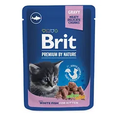 Brit Premium konservai kačiukams su balta žuvimi 24x100g