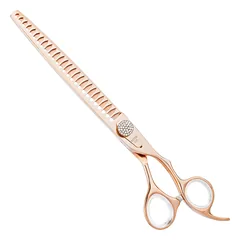 Geib Crystal Gold Chunker 8.5 - vienpusės retinimo žirklės aukso spalvos, 26 dantų
