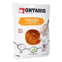 Ontario Mini Chicken slices vištienos mini kąsneliai katėms, 50 g