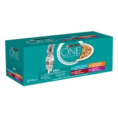 PURINA ONE Adult mišrus rinkinys, drėgnas maistas katėms 40 x 85 g, 4 Sorten — 2 nuotrauka