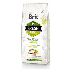 Brit Fresh Duck with Millet Active Run&Work sausas pašaras šunims, 12 kg parduotuvėje fera.lt
