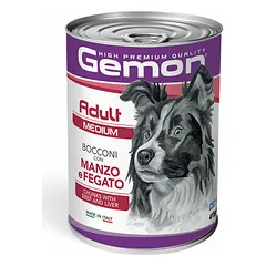 Gemon Dog Medium Adult Chunks with Beef and Liver 415 g