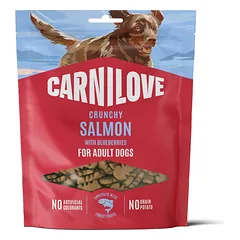 CARNILOVE Dog Crunchy Snack Salmon 200g traškūs skanėstai su lašiša suaugusiems šunims