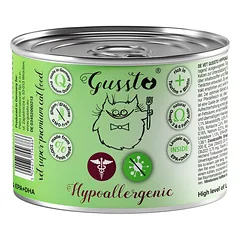 GUSSTO Cat Vet Hypoallergenic dietinis pašaras katėms su arkliena, 200 g