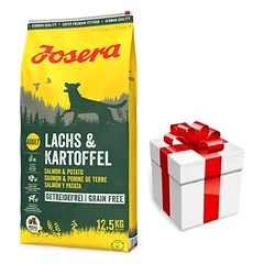 JOSERA Lachs & Kartoffel -Grain Free 12,5kg + STAIGMENA ŠUNIUI