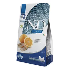 Sausas pašaras šunims FARMINA N&D OCEAN DOG Dry Herring&Orange ADULT MINI 800g