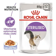 ROYAL CANIN Sterilised šlapias maistas želėje suaugusiems sterilizuotoms katėms 48 x 85 g