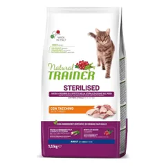 Natural Trainer Cat sausas maistas su kalakutiena sterilizuotoms katėms, 1,5 kg