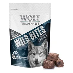 Wolf of Wilderness skanėstai šunims – Wild Bites "The Taste Of" 180 g, Canada - Rind, Pute, Kabeljau — 2 nuotrauka