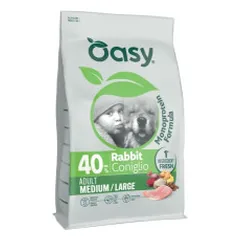 Oasy Monoprotein Adult Medium/Large sausas pašaras su triušiena šunims