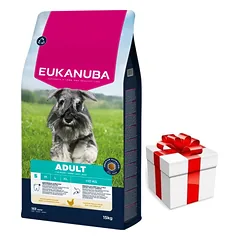 EUKANUBA Adult Small Breed Chicken 15kg + Staigmena ŠUNIUI