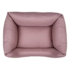 District 70 CLASSIC Box Bed guolis šunims 80x60, rausvas — 4 nuotrauka