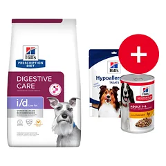 HILL'S Prescription Diet Digestive Care i/d ActivBiome Canine Low Fat kurczak 12 kg šunims su jautria virškinimo sistema + NEMOKAMI skanėstai
