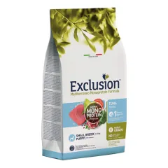 Exclusion Mono Protein begrūdis sausas pašaras vidutinių veislių jauniems šuniukams su tunu 3kg