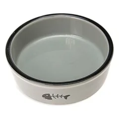 Karlie keraminis dubenėlis katėms, pilkas, 200 ml, Ø 12 cm — 3 nuotrauka
