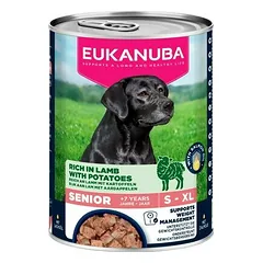 Eukanuba Dog Can Senior su ėriena ir bulvėmis, drėgnas maistas šunims 400 g