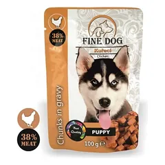 FINE DOG konservas šuniukams su vištiena 100g 22vnt