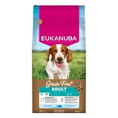 Eukanuba Grain Free Adult Small & Medium su jūrų žuvimi, sausas maistas šunims, 3 - 4,9 kg — 2 nuotrauka