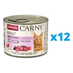 ANIMONDA Carny Adult rinkinys kalakutiena ir aviena 12 x 200 g