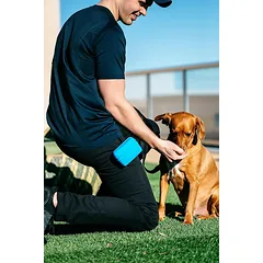 Dexas Pooch Pouch - novatoriška, patogi, silikoninė skanėstų dėžutė, Szary — 2 nuotrauka