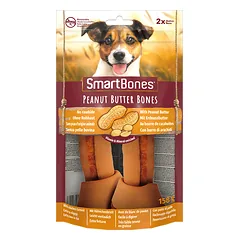 SmartBones Peanut Butter Bones skanėstai su riešutų sviestu vidutinio dydžio veislių šunims, 2 vnt.