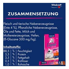 Vitakraft Cat Liquid-Snack skystas skanėstas katėms su antiena ir ß-gliukanais — 2 nuotrauka