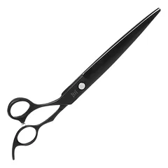Geib Black Pearl kairiarankės tiesios žirklės - profesionalios tiesios žirklės iš kobalto plieno, kairiarankiams, Czarny / 8,5" — 2 nuotrauka
