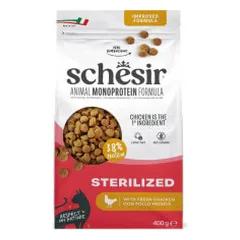 Schesir Monoprotein sausas pašaras su vištiena sterilizuotoms katėms - Pet24