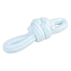 Duvo+ žaislas šunims Puppy Soft virvė su 2 kilpomis, mėlyna/balta