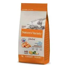 Nature's Variety Selected Sterilized Norwegian Salmon begrūdis, sausas maistas sterilizuotoms katėms, 7 Kg