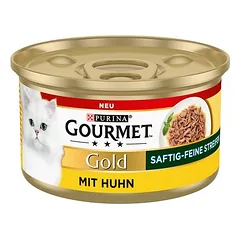 Gourmet Gold Saftig-Feine Streifen drėgnas maistas katėms, ekonominė pakuotė 48 x 85 g — 3 nuotrauka