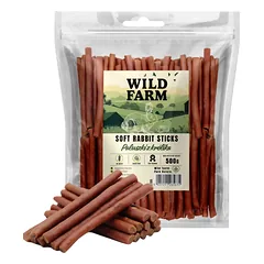 WILD FARM Triušių lazdelės 500g skanėstai šunims