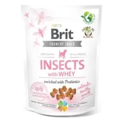 BRIT CARE Dog Crunchy Cracker Puppy Insects su daug išrūgų 200g