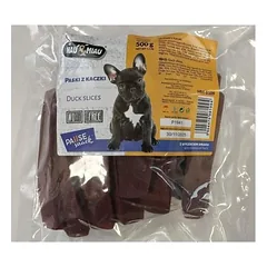 Hau&Miau Duck Slices papildas suaugusiems šunims, antienos filė, 500 g