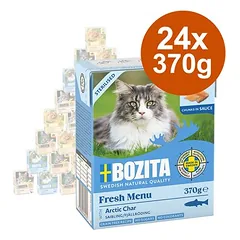 Bozita bandomasis rinkinys, gabaliukai padaže 24 x 370 g, drėgnas maistas katėms