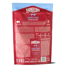 CARNILOVE Active Salmon&Turkey Junior LB sausas pašaras jauniems d.veis. šunims su lašiša, 12 kg — 2 nuotrauka