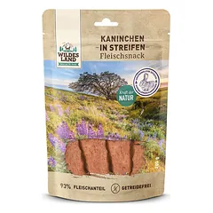 WILDES LAND Rabbitmeat in strips skanėstai šunims su triušiena, 200 g