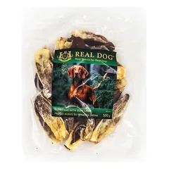 Real Dog SNACKS Triušio ausys su minkšta ėriena 500g