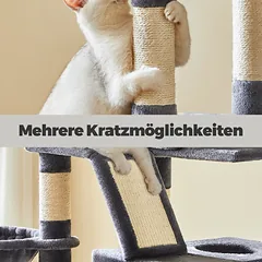 Kačių draskyklė 206 cm, su hamaku ir žaislais — 5 nuotrauka