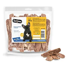 Hau&Miau minkštos menkės ir antienos juostelės 500g